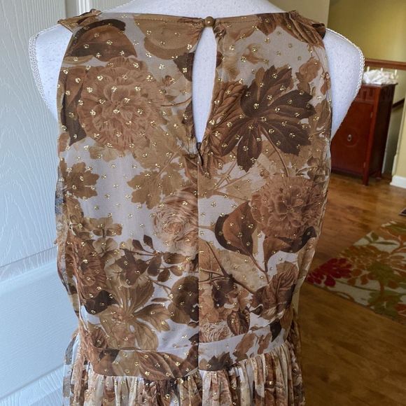 Candalite Gold Brown Tan Maxi Dress XL - Picture 5 of 9